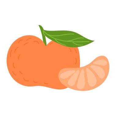 Sulu Portakal Eti Dilimlenmiş Tüm Tangerine