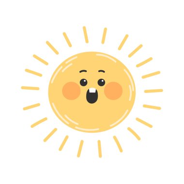 Sarı 'da Şirin Gülümseyen Güneş, Çocukça Çizimler