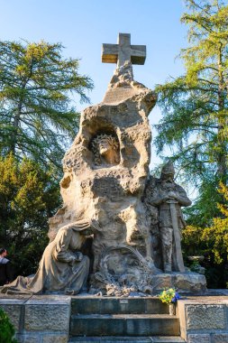 Jaromer, Çek Cumhuriyeti - 17 Ekim 2022: Josefov Kalesi, mezarlık ve yeraltı. Dikkati dağılmış. Yüksek kalite fotoğraf