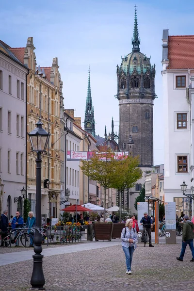 Wittenberg Niemcy Maja 2023 Słynne Stare Miasto Zabytkowymi Budynkami Lutherstadt — Zdjęcie stockowe