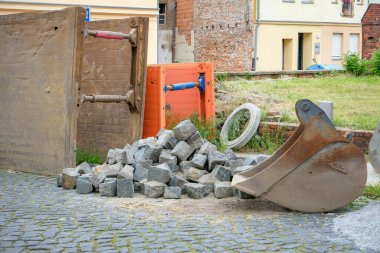 Paving, sokak tamiri, yol yenileme. Yüksek kalite fotoğraf