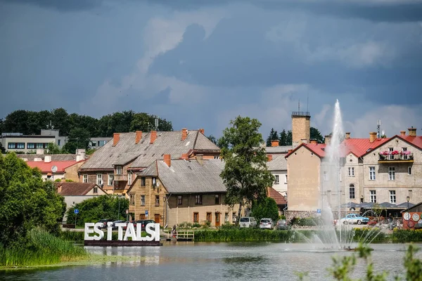 Talsi Lettland Juli 2023 Staden Talsi Lettland Oldtown Byggnader Exteriör — Stockfoto