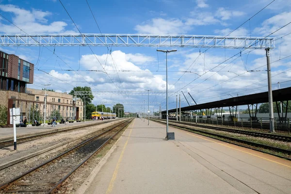 Riga Latvia July 2023 Riga Central Railway Station Trains Riga — Stock Photo, Image