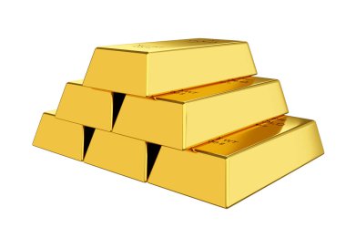 Altın külçeler, finansal kavramlar, 3D tasarım