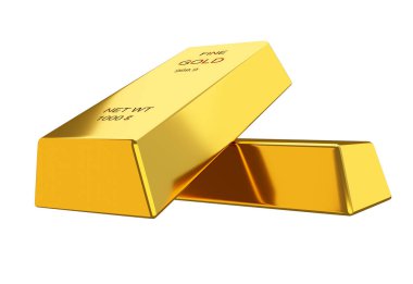 Altın külçeler, finansal kavramlar, 3D tasarım