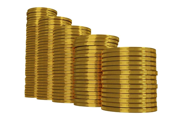 Aranyérme Verem Pénzügyi Fogalmak Render — Stock Fotó