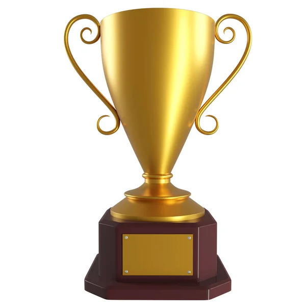 Кубок Чемпиона Блестящий Золотой Кубок Рендеринг — стоковое фото