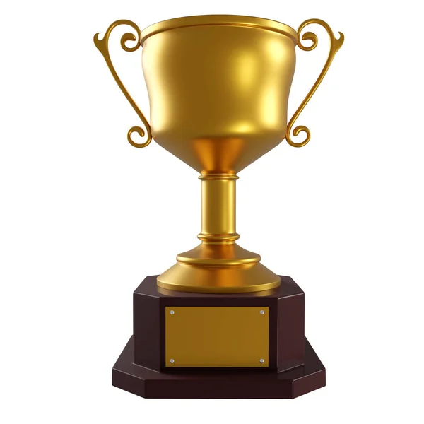 Кубок Чемпиона Блестящий Золотой Кубок Рендеринг — стоковое фото