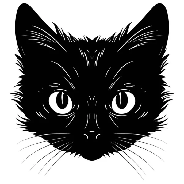 Logotipo Mascota Cabeza Del Gato Diseño Para Emblema Insignia Impresión — Vector de stock