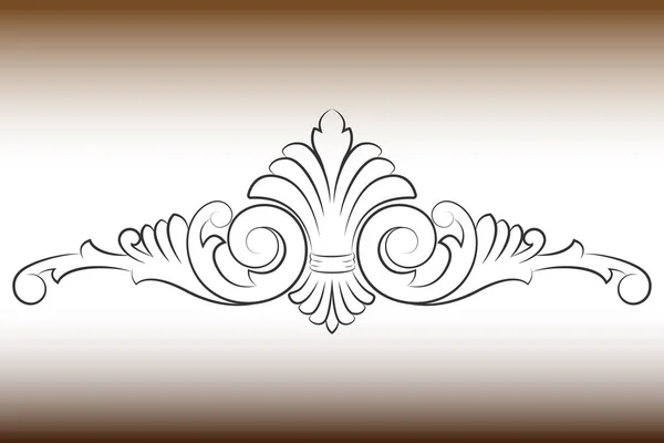 Ornamento Gráfico Retro Elemento Diseño Floral Florece Combinaciones Para Diseño — Vector de stock