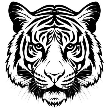 Kaplan surat, kaplan logosu, rozet tasarımı, amblem veya baskı, safari logosu tasarımı, vektör çizimi