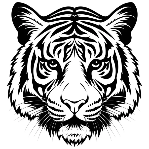 Тигрове Обличчя Логотип Тигра Дизайн Значка Емблеми Або Друку Дизайн — стоковий вектор