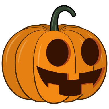 Korkunç balkabakları Cadılar Bayramı, tüyler ürpertici balkabağı hayalet vektör çizimi