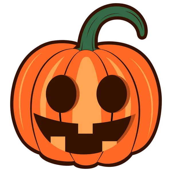 Scary Pumpkins Halloween Creepy Pumpkin Ghost Vector Illustration — Stock Vector