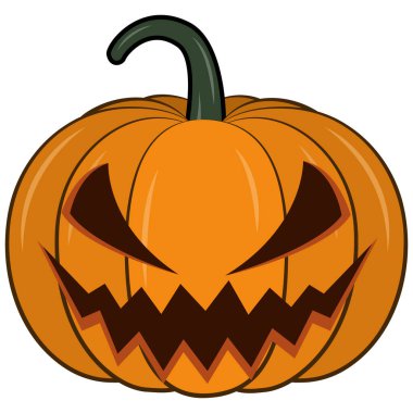 Korkunç balkabakları Cadılar Bayramı, tüyler ürpertici balkabağı hayalet vektör çizimi