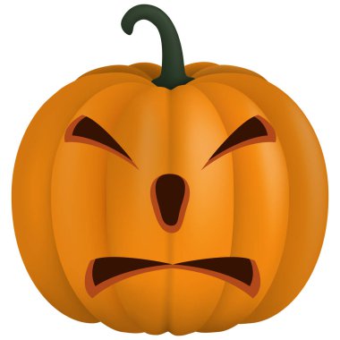 Korkunç balkabakları Cadılar Bayramı, tüyler ürpertici balkabağı hayalet vektör çizimi