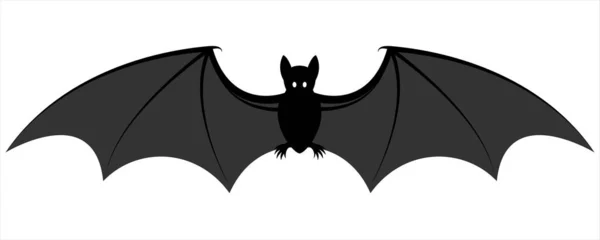Assustador Morcego Halloween Assustador Morcegos Fantasma Ícone Aves Capoeira Animal — Vetor de Stock