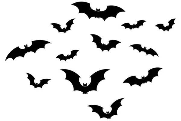 Spaventoso Pipistrello Halloween Raccapricciante Pipistrelli Fantasma Icona Pollame Animale Vettore — Vettoriale Stock