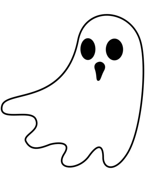 Cute Halloween Ghosts Illustration Flat Halloween Ghosts Element Vector Illustration — Stock Vector