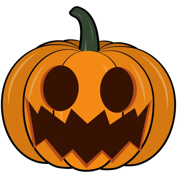 Calabazas Miedo Halloween Calabaza Espeluznante Fantasma Vector Ilustración — Vector de stock