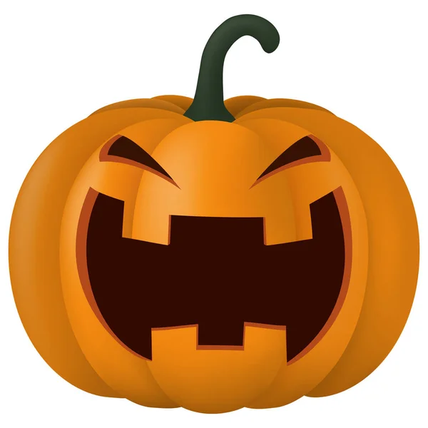 Przerażające Dynie Halloween Straszne Duch Dyni Wektor Ilustracja — Wektor stockowy