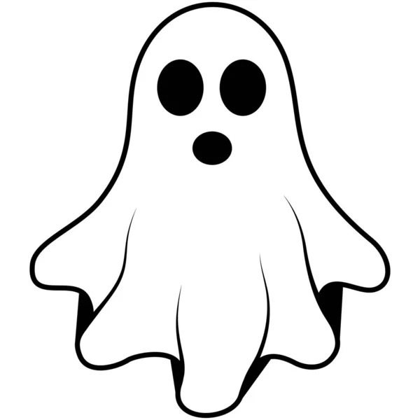 Bonito Halloween Fantasmas Ilustração Plano Halloween Fantasmas Elemento Vetor Ilustração — Vetor de Stock