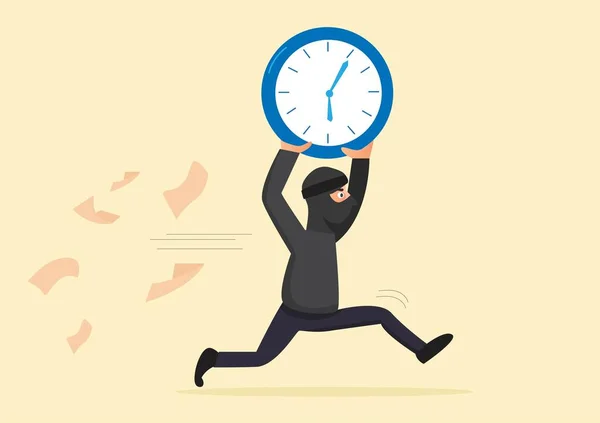 Eficiência Completar Trabalho Sobre Estratégia Tempo Produtividade Ideia Problemas Procrastinação — Vetor de Stock