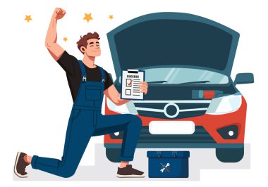 Tamirci motoru kontrol etti ve şimdi çalışıyor..