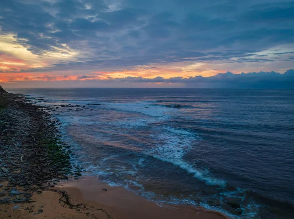 Sonnenaufgang Aus Der Luft Mit Wolken Der Copacabana Der Zentralküste — Stockfoto