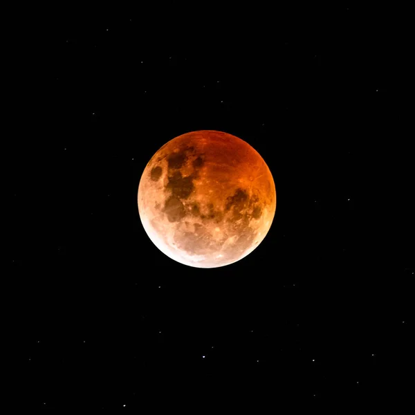 Éclipse Totale Pleine Lune Une Lune Sang Pris Macmasters Beach — Photo
