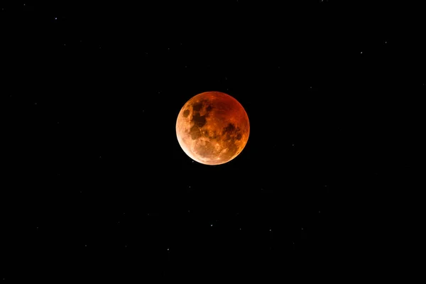 Éclipse Totale Pleine Lune Une Lune Sang Pris Macmasters Beach — Photo