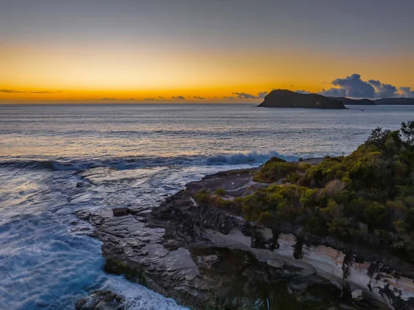 Východ Slunce Nad Mořem Pearl Beach Centrálním Pobřeží Nsw Austrálie — Stock fotografie