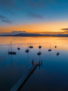 Sunrise over Brisbane Water from Couche Park at Koolewong on the Central Coast, NSW, Australia.