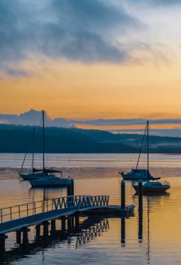 Sunrise over Brisbane Water from Couche Park at Koolewong on the Central Coast, NSW, Australia.