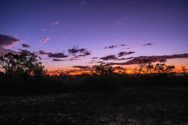 Nightfall, after the sunset, waiting for the dark in the Brisbane Waters National Park at Patonga, NSW, Australia.