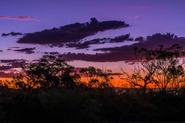 Nightfall, after the sunset, waiting for the dark in the Brisbane Waters National Park at Patonga, NSW, Australia.