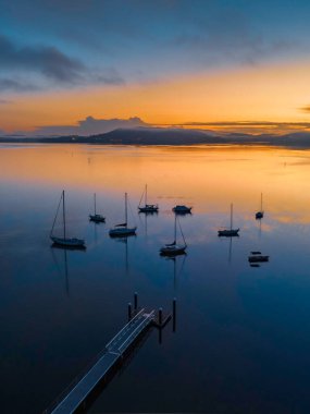 Sunrise over Brisbane Water from Couche Park at Koolewong on the Central Coast, NSW, Australia.