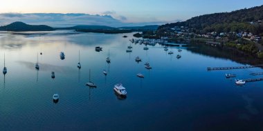 Sunrise over Brisbane Water from Couche Park at Koolewong on the Central Coast, NSW, Australia.