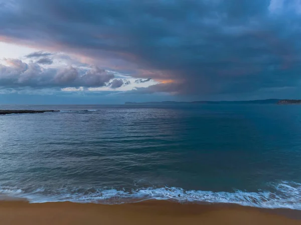 Sunrise Rain Clouds Putty Beach Central Coast Nsw Australia — Foto de Stock