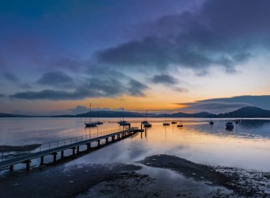 Sunrise over Brisbane Water from Couche Park at Koolewong on the Central Coast, NSW, Australia.