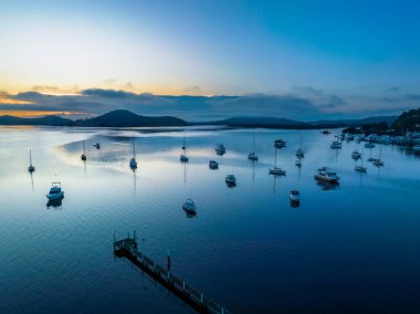 Sunrise over Brisbane Water from Couche Park at Koolewong on the Central Coast, NSW, Australia.