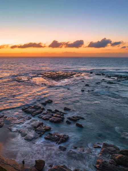 Sunrise Seascape Clouds Soldiers Beach Located Norah Head Central Coast — Fotografia de Stock