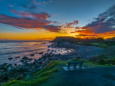 Sunrise seascape at The Tanks on the Barrington Coast at Forster-Tuncurry, NSW, Australia clipart