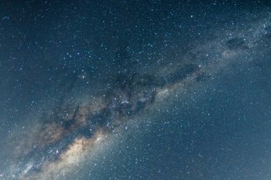 Gece gökyüzü ve Samanyolu Killcare Sahili 'nden Avustralya, NSW' nin merkez kıyısına..
