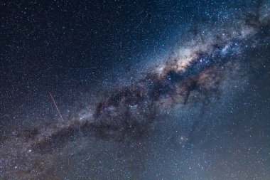 In the darkness of a country night sky the Milky Way shines brightly in Blayney, Central West, NSW, Australia. clipart