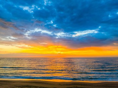 Sunrise Seascape at Bilgola Beach on the Northern Beaches of Sydney, NSW, Australia. clipart