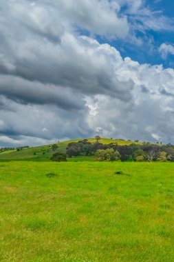 Avustralya, NSW 'nin orta batısındaki Blayney' de kırsal bölgelerden geçen şiddetli fırtınalar..