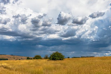 NSW, Avustralya 'nın orta batısındaki Blayney çevresindeki kırsal bölgede fırtına bulutları.