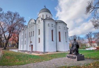 Borisoglebsky Cathedral in autumn in the park clipart