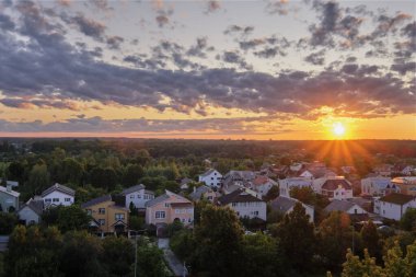 Şafakta gökyüzünün sabah renkleri.